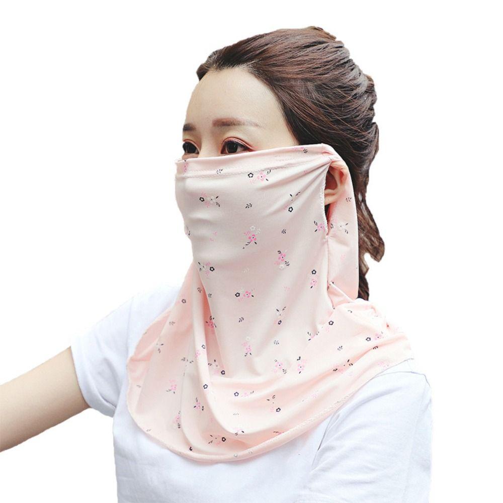 Anti-UV Sunscreen Face Mask Veil Flower Driving Face Shield Veil Hiking