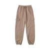 Удобные свободные длинные брюки со шнуровкой средней посадки, повседневные брюки, женские брюки светло-коричневого цвета VN000KFKYEH