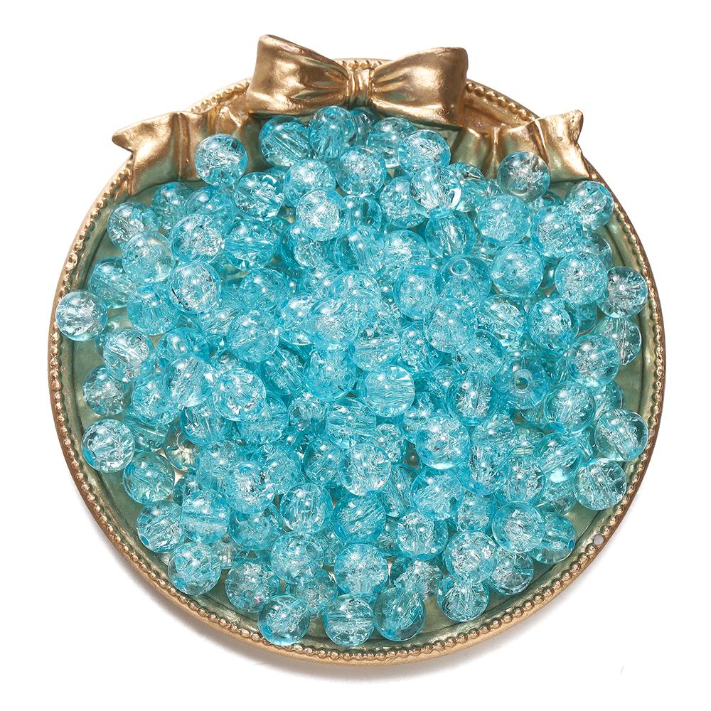 50 100 шт. 8 мм Стеклянные бусины с трещинами, Loose Spacer Beads для изготовления украшений, DIY, Серьги, Браслеты, Ожерелья, Аксессуары