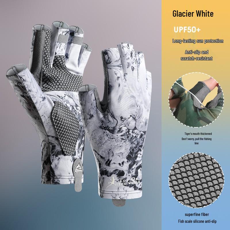 Осенне-зимние нескользящие рыболовные перчатки - Теплые, износостойкие, на флисовой подкладке, без пальцев, сенсорные DB68.