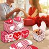 12pcs/lot Valentine's Day Gift Boxes for Biscuit Cookies Heart Express Love Cardboard Packaging Candies Box Wedding Decorations