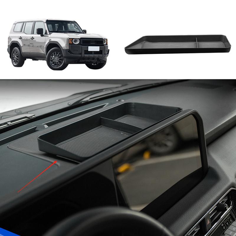 Органайзер на приборную панель для Toyota Land Cruiser Prado 250, скрытый лоток-бокс для дисплея центральной консоли, автомобильные аксессуары, черный