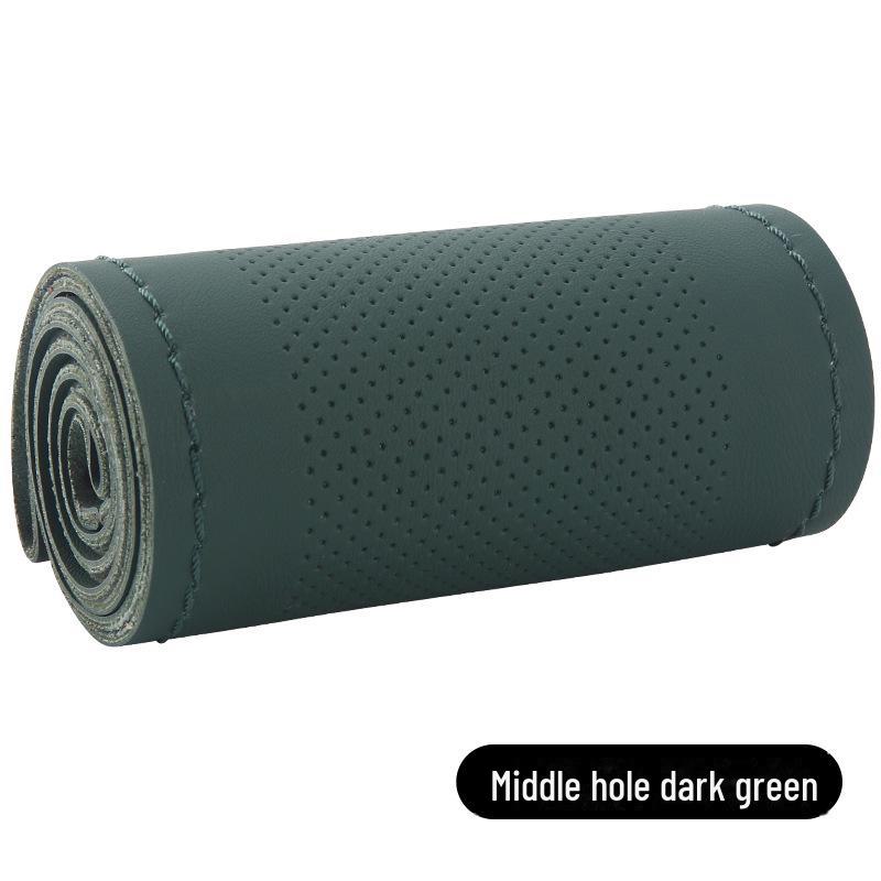 Высокоэластичный кожаный чехол на руль, сшитый вручную, универсальный, на все сезоны