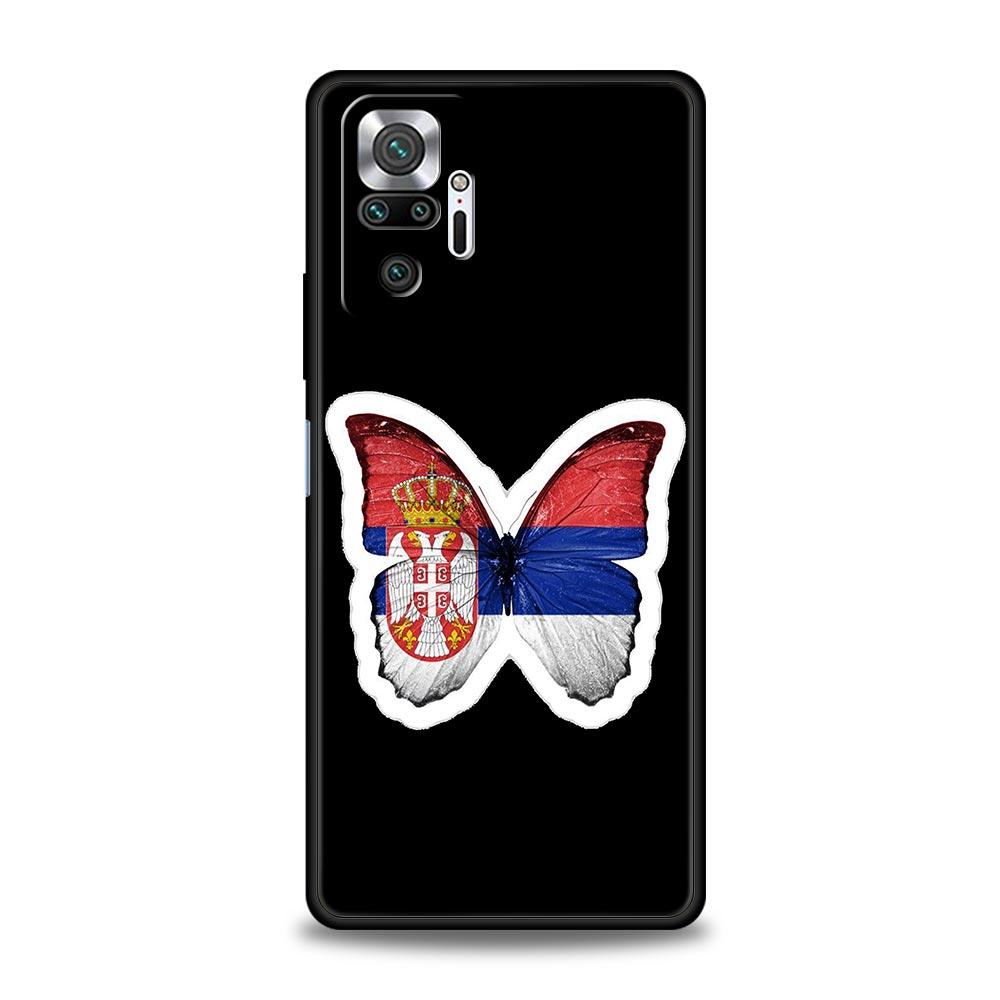 Флаг Сербии Значок Чехол для телефона Для Xiaomi Redmi Note 14 13 12 5G 11 10 Pro Plus 4G 9S 9 14C 13C 12C 10C 9C 9A Мягкий ТПУ Чехол