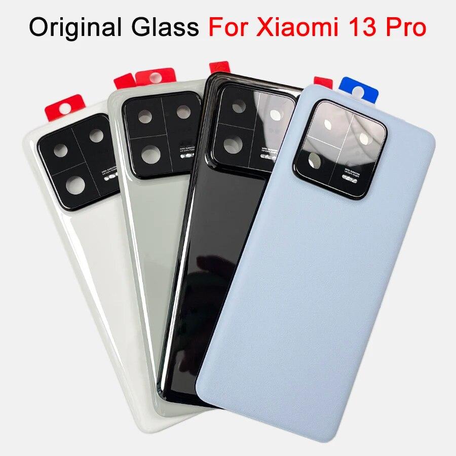 Battery Housing For Xiaomi Mi 13 Pro Glass Lid Back Cover Mi13 Pro Replacement with Camera Frame Lens + Adhesive Tape