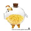 Clear Piggy Bank Glass Animal Pig Money Bank Coin Box Money Saving Jar Cash Bills Change Box for Kids Adults Clear Saving Box