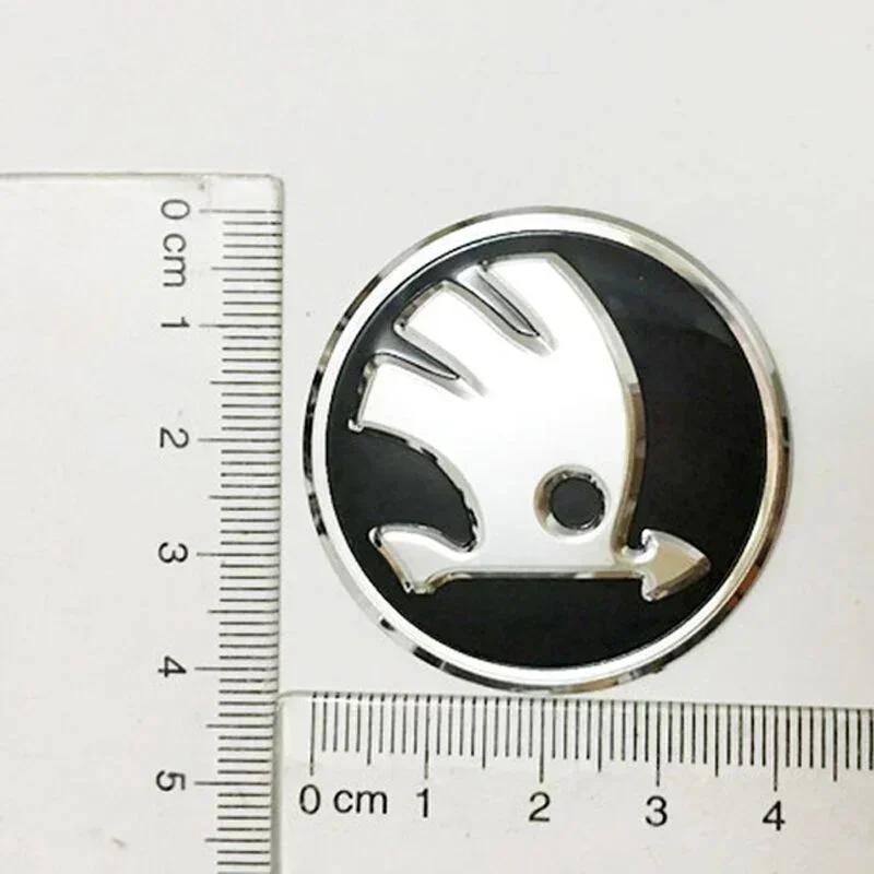 2025 New 42mm Car Interior for SKODA Kodiaq Yeti Rapid Spaceback Fabia 1 2 Karoq Octavia A5 RS Superb Steering Wheel Emblem Stic