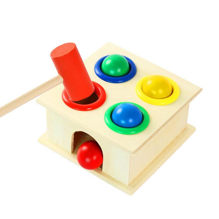 Деревянный молоток: Развивающая игрушка для детей 1-3 лет