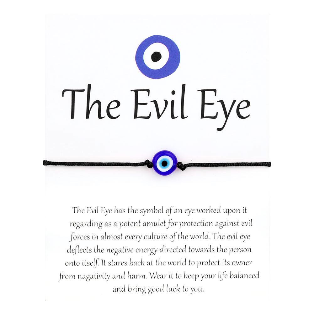 Red & Black Evil Eye Woven Bracelet - Protective Hand Rope for Couples