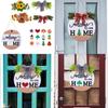 Home Welcome Door Sign With Magnetic Wooden Decor For Diy Festive Decoration