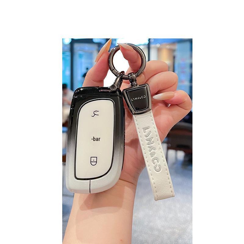 Высококачественный металлический чехол для ключей Lynk & Co Z20/Z10/Z900 для модели 2025 года - Полностью закрытый корпус с пряжкой