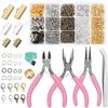 Набор аксессуаров для застежек-лобстеров BUDDUR с плоскогубцами и пинцетом для начинающих, изготовление украшений своими руками, набор аксессуаров для поделок