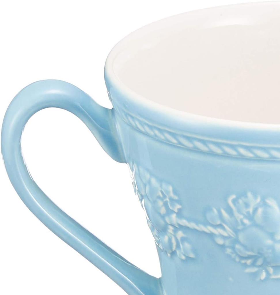 [Официальная свадебная упаковка Wedgwood] Пара кружек "Праздничная" 350 мл Слоновая кость/Синий Свадебная посуда Подарок Свадебный подарок для молодоженов aB1054014 Genu