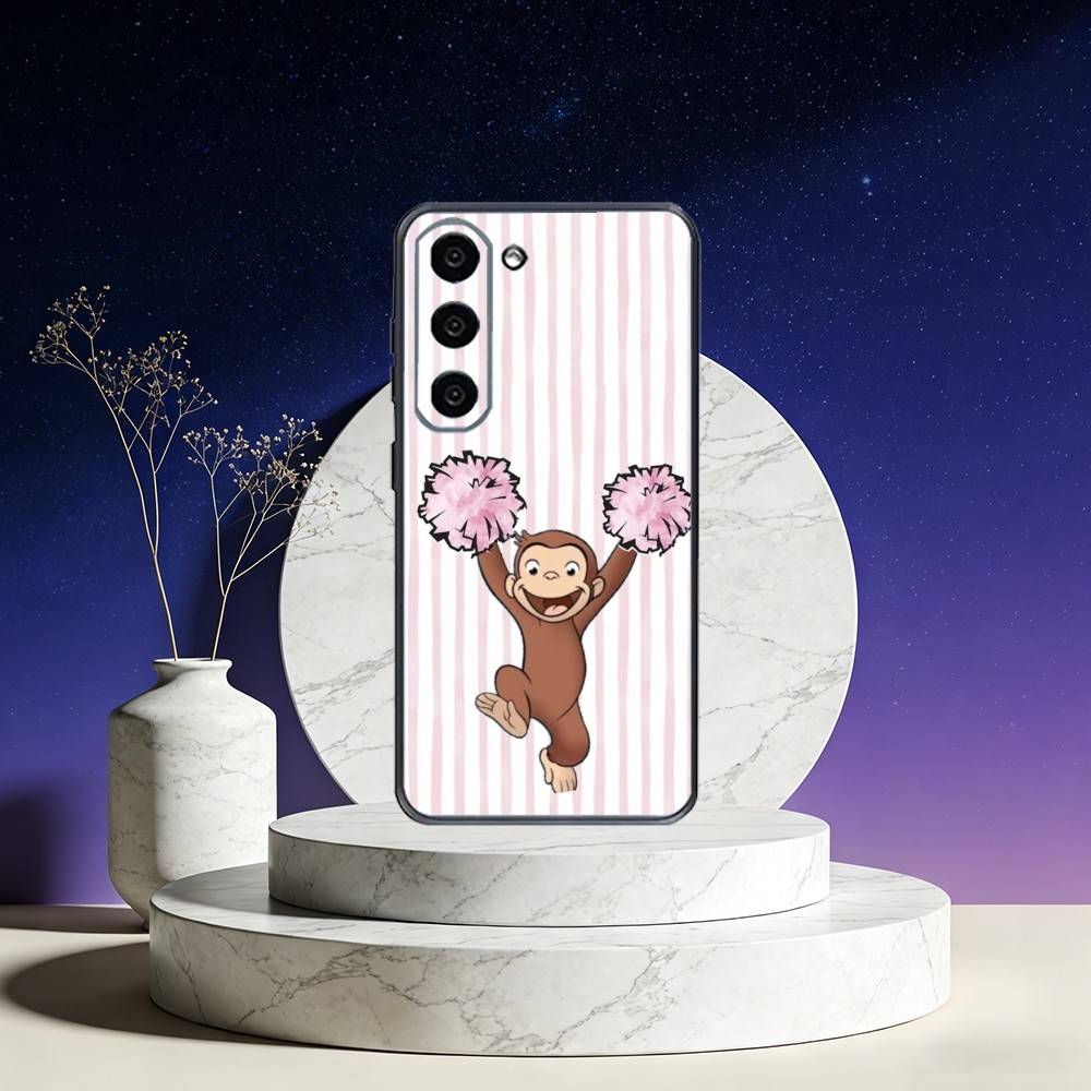 Mokey C-Curious G-Georges Phone Case For Samsung Galaxy A73,A72,A71,A70,A53,A52,A51,Others Soft Black Cover