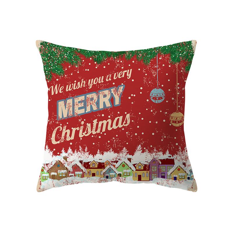 С Рождеством Санта-Клаус Снеговик с принтом наволочка для дома, гостиной, украшения дивана, подушка, наволочка