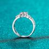 Bague Ringen Четыре когтя D Цвет 1 карат Принцесса огранка Муассанит Кольцо S925 Серебряная пластина Pt950 Платиновые украшения для женщин Свадебные украшения