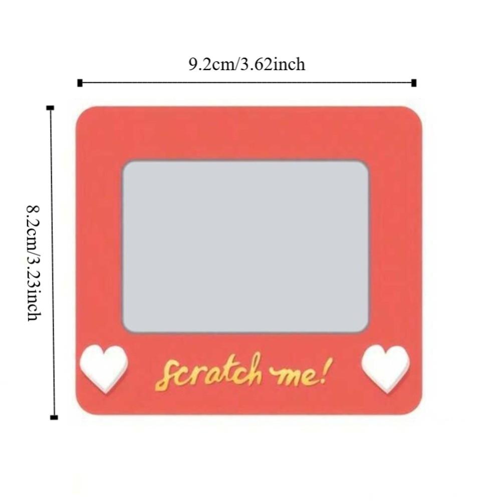 10pcs DIY Valentine's Day Scratch-off Card Red Anniversary Game Tickets Confession of Love