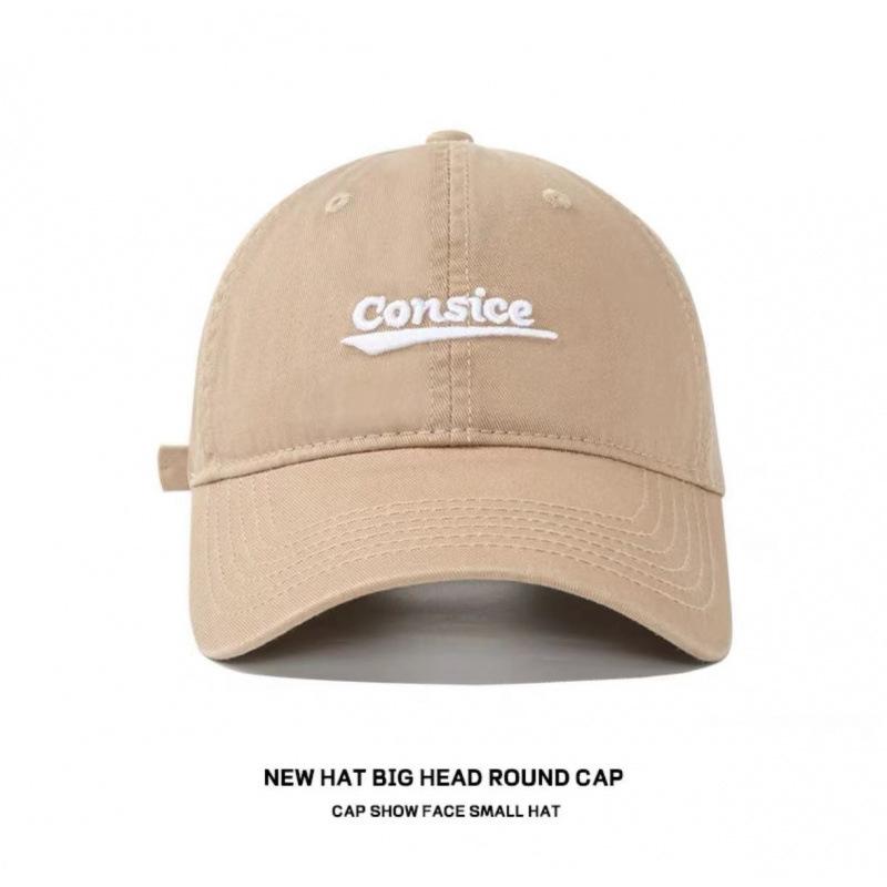 Casual embroidery letter baseball cap children spring and autumn new washed cap men show face small sun hat women