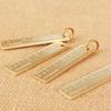 6cm Pure Copper Ruler Keychain Decoration