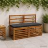 2 piece Bench Cushions SOEST 2 pcs. 100percent  Polyester Anthracite