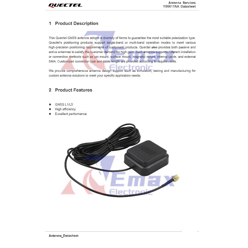 GNSS-модуль Quectel LC29H LC29HEA /BA/DA /AA Плата базовой станции RTK GPS BDS Galileo GLONASS с GPS L1 L5 /YB0017AA Антенна