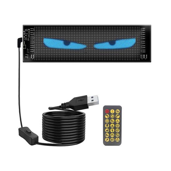 Цветной глазной светильник, гибкий мягкий экран для окон, динамические светодиодные фонари, управление со смартфона, водонепроницаемые светодиодные глаза для окна автомобиля