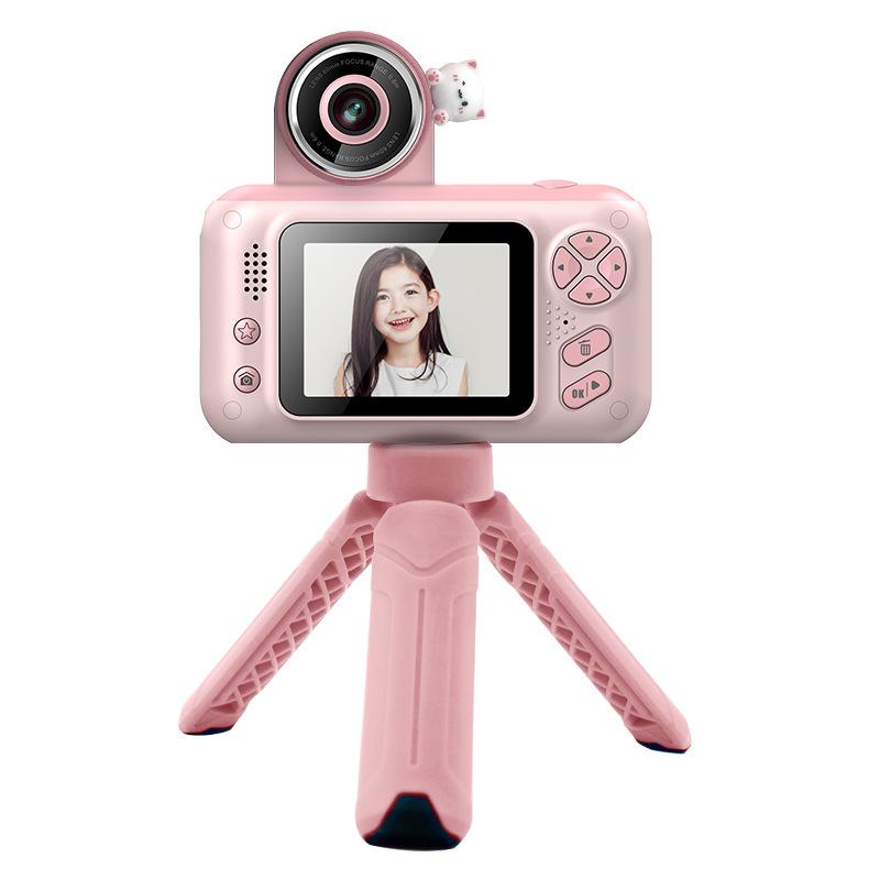 Kids 180° Rotating Lens Camera | 2.4" HD Screen Mini Digital Cam with 16 Filters for Students & Toddlers