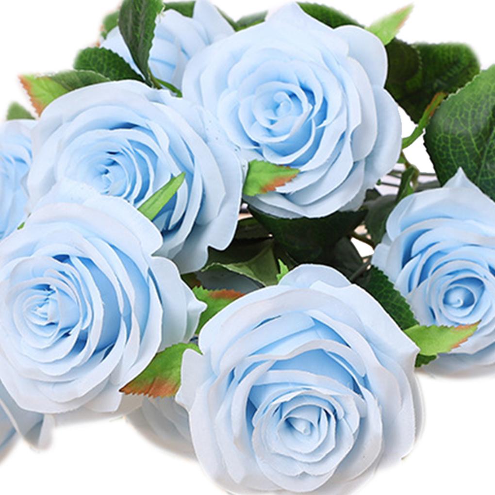 10 Голов Искусственный Цветок Розы Поддельный Ложный Цветение Флористический Свадебный Букет На Стол Домашний Декор