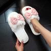 Women'S Autumn and Winter Warm Slippers with A Bow Design, Stylish Indoor Slippers for The Living Room.