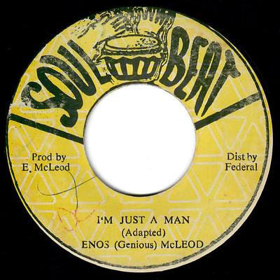 7-дюймовая пластинка ENOS MCLEOD Im Just A Man NONE Soul Beat 1977 Ямайка Регги Ска Даб Б/у