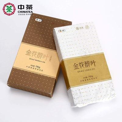 Чай Hunan Anhua Golden Flower Темный кирпич Фу Чжуань Темный чай Фу Кирпичный чай 760г