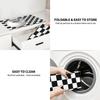 Black White Checkered Dish Drying Mat for Kitchen Counter, Coffee Bar Accessories, Retro Classic Plaid Pattern Absorbent Coffee Mat Kitchen Drying