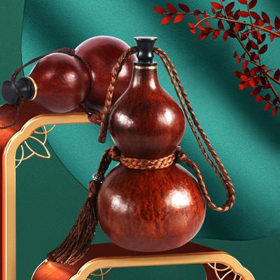 Бутылка для воды из тыквы Wukong 150/500 мл с плетеной веревкой-кисточкой, винтажная китайская тыква Monkey King, контейнер для напитков, для путешествий, фитнеса, питья