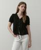 Ost Kaka Блузка с кружевом и защипами Черная