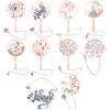 Office Supplies Koi Tassel Peacock Metal Book Clip Brass Bookmark Group Fan Shape Pagination Mark