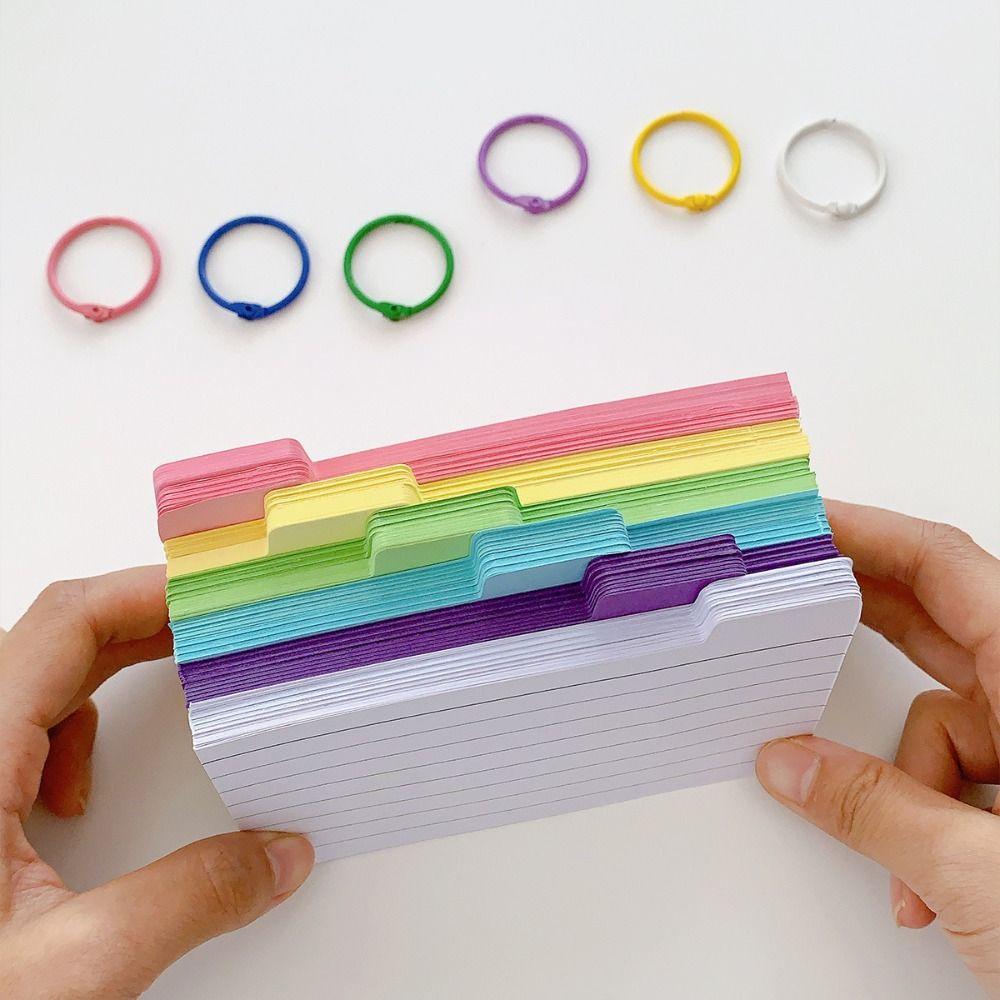 DIY Loof-leaf Notepad Binder Index Sticker Multifunctional Revision Cards Students