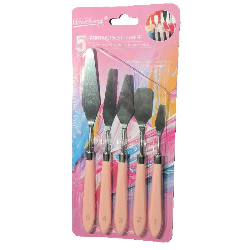 Oil Painting Palette and Spatula Set: Knife Set for Acrylic, Gouache, and Pigment