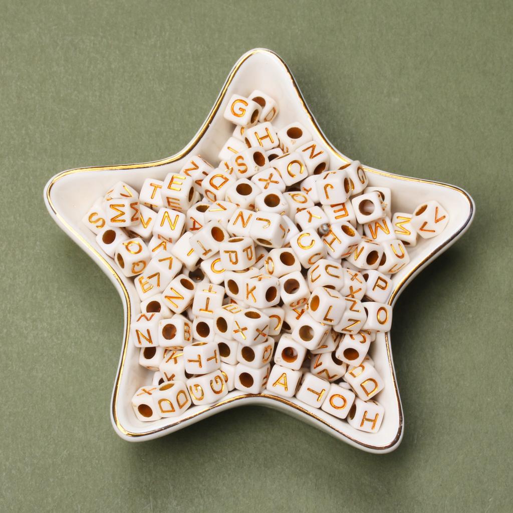 Мода 80 шт 6 мм Акриловый куб Материал Квадратная буква Сосновые бусины Ручной работы Браслет Изготовление ювелирных изделий Аксессуары DIY