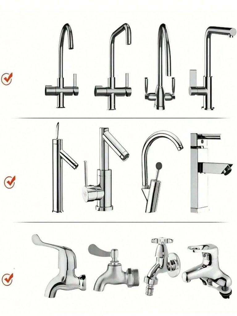 360 Degree Adjustment Faucet Extension Tube Water Saving Nozzle Filter Kitchen Water Tap Water Saving for Bathroom Sink Faucet