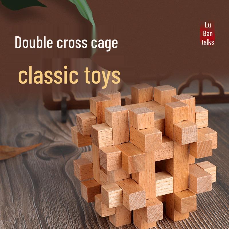 Kids' Educational Luban Lock IQ Puzzle Set: Assembly Toy for Stress Relief