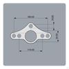 Переходная пластина для тренажера, шлифованная, двойной на одинарный блок, адаптер