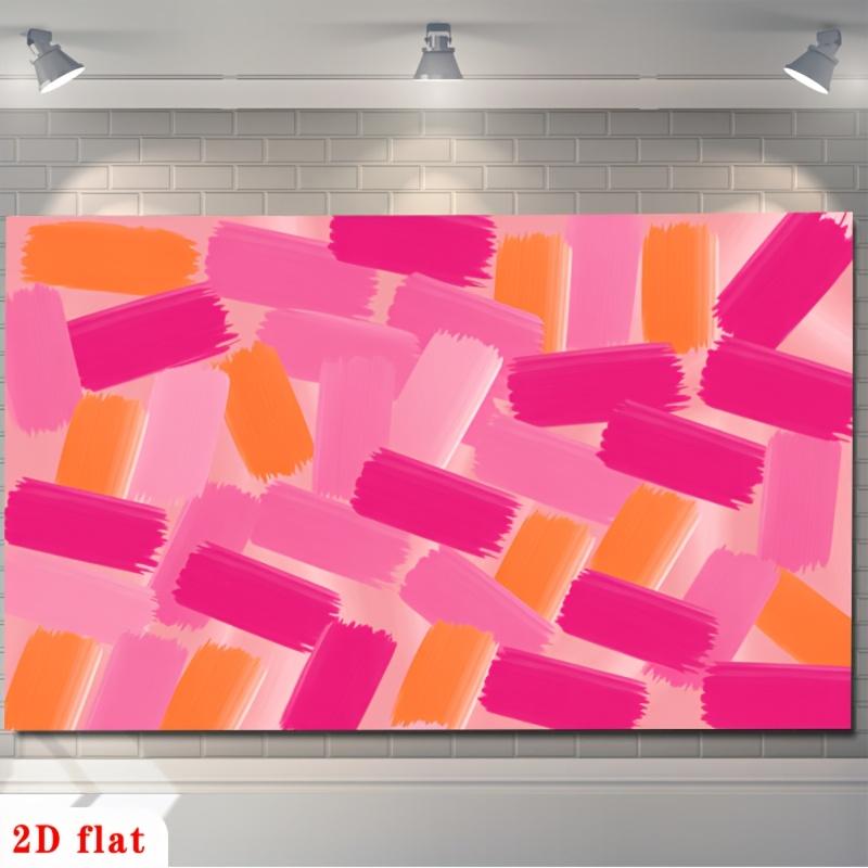 2D plane, 1 piece of powder orange abstract brushwork polyester background fabric, used for party decoration and club de