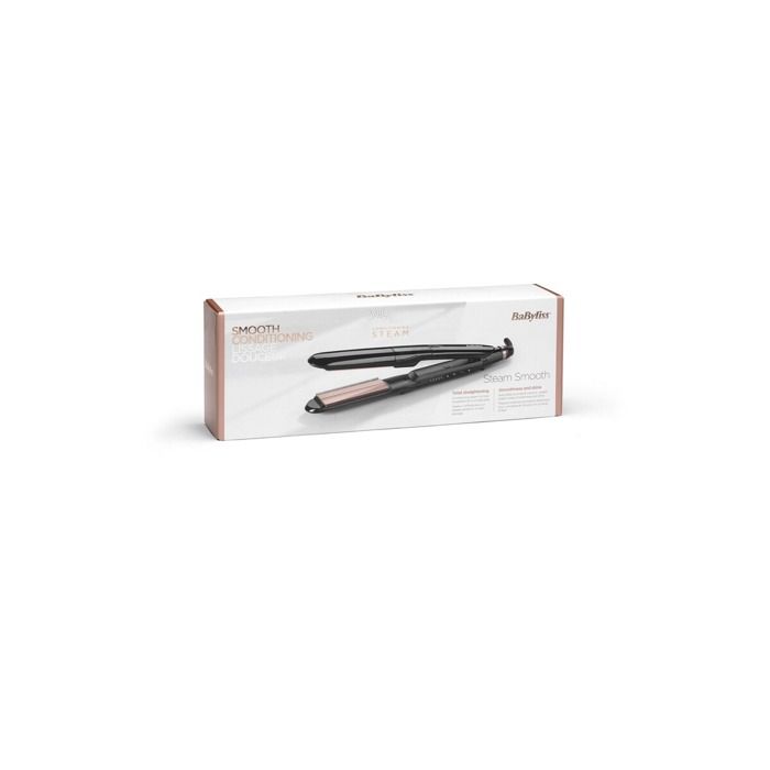 Паровой выпрямитель - Babyliss - Steam Smooth ST493E - Черный - Скошенные края - 3030050181081 меньше