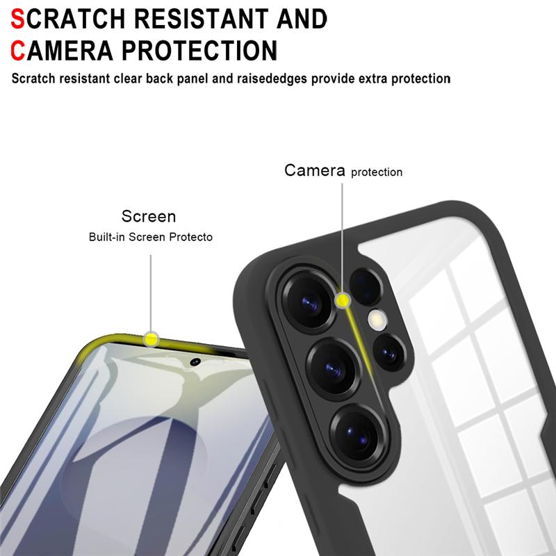 Чехол 360 градусов с двойной защитой для Samsung Galaxy S26 Ultra GalaxyS26 Plus S 26 5G, ударопрочная прозрачная крышка для переднего экрана