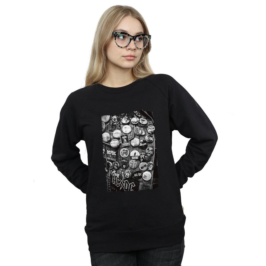 AC/DC Womens/Ladies Badges Collection Sweatshirt