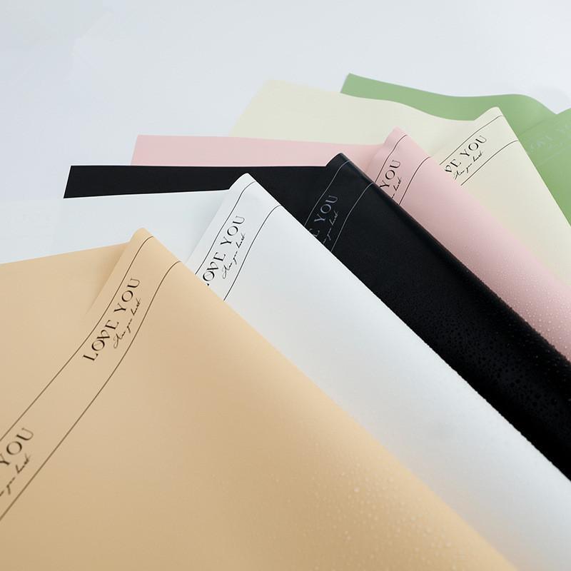 Valentine's Day, LOVE, Beige Border Paper, Gift Flower Wrapping Paper, Bouquet Wrapping Paper, Packaging Materials