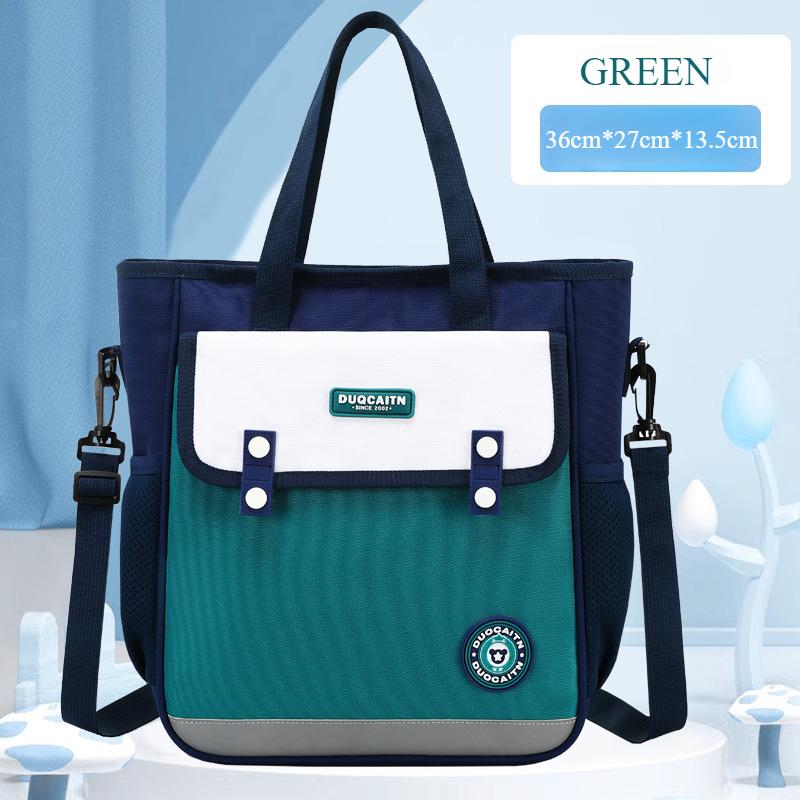 Сумка-тоут для учеников начальной школы в британском стиле, модная контрастная цветная сумка для репетиторства, высококачественная водонепроницаемая износостойкая сумка из оксфорда, сумка для творчества