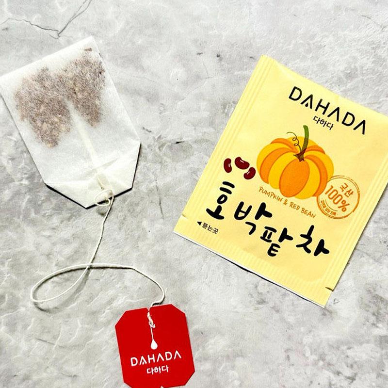 [ДАХАДА] Тыквенный чай с красной фасолью 1,5 г x 100 чайных пакетиков 1 коробка Диетический детокс-чай Корейский чай