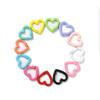 5pcs Heart Shape Peach Heart Keyring Macaroon Color Colored Spring Buckle  Fishing