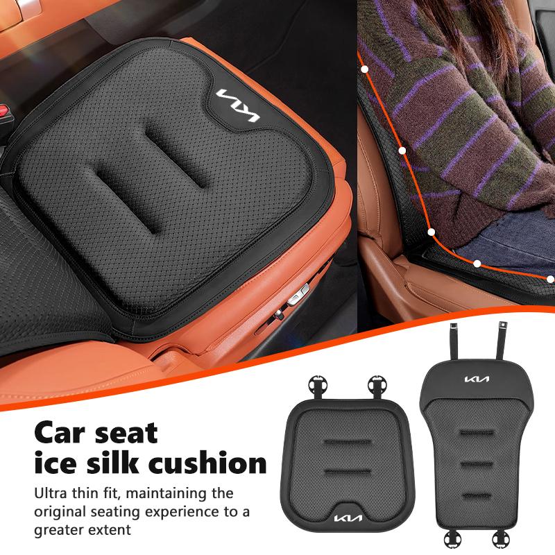 AMT2 Non-slip Car Seat Cushion Breathable Seat Height Increase Pad Backrest Mat For KIA Cadenza Carens Carnival Cerato Ev6 FORTE K5